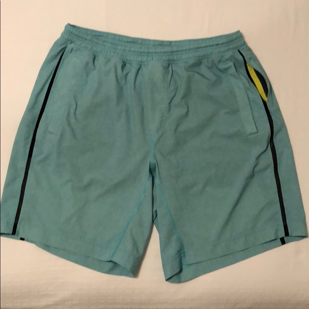 Teal Green Lululemon Pace Breaker Shorts w/ Liner